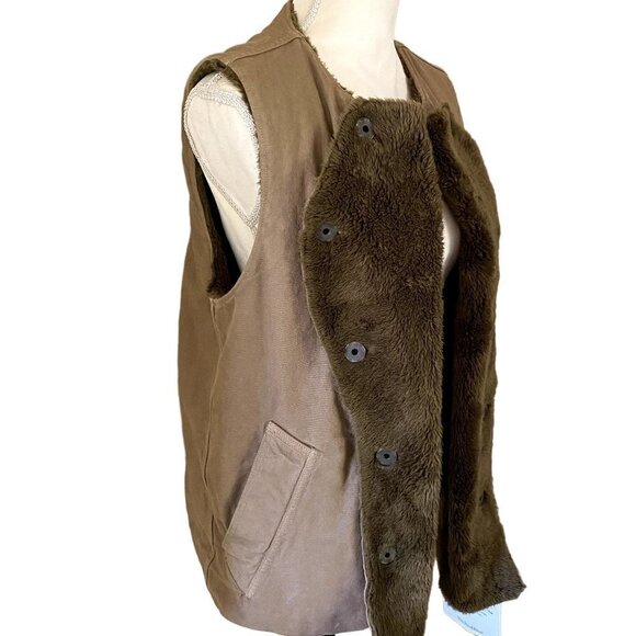 Kapital | Made in Japan Vintage Fleece Denim Vest Jacket | Brown | Size: 3 - Picture 5 of 15